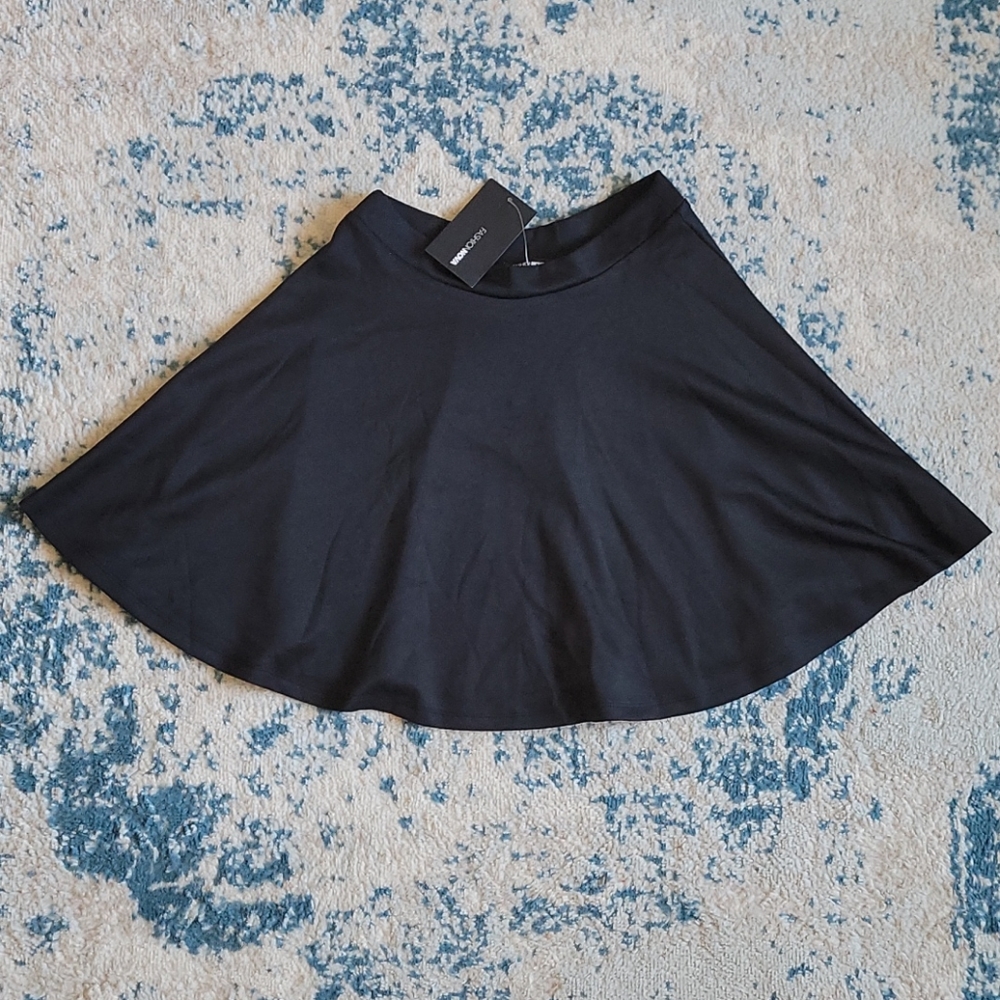 Fashion Nova Black Skater Circle Skirt
